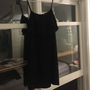 Little black dress with flowy top