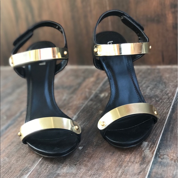 Gold Hardware Ankle Strap High Heel Sandals - Picture 5 of 5