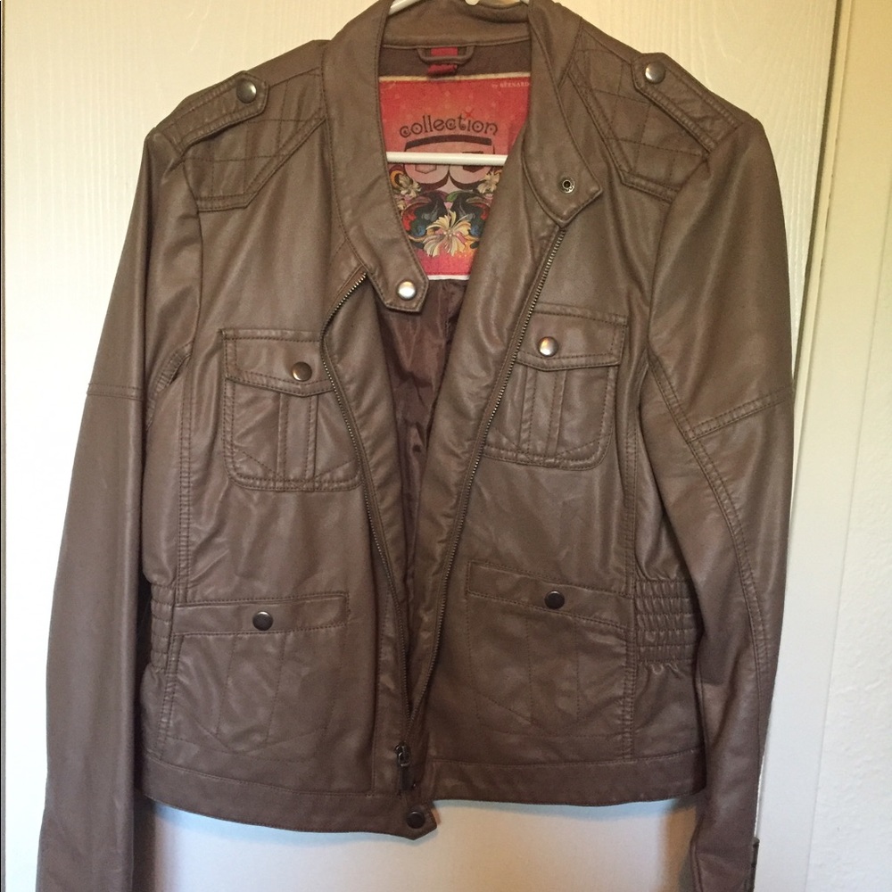 Tan Pleather Jacket