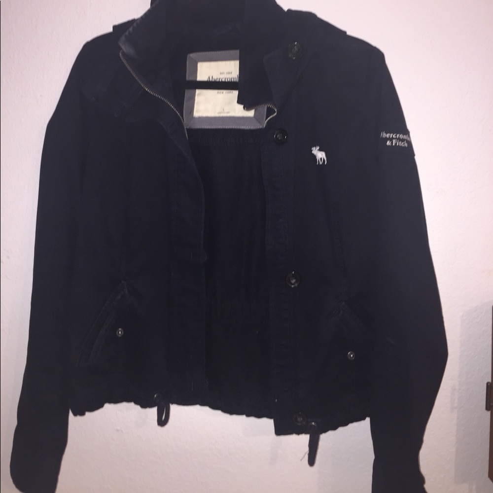 Navy blue Abercrombie and Fitch utility jacket