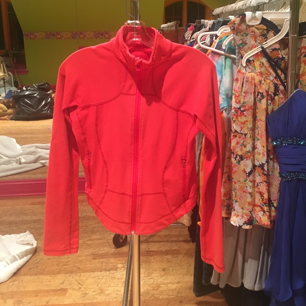 Orange Lululemon zip up jacket