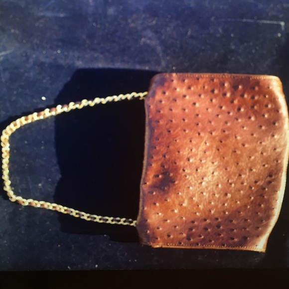 Beautiful brown leather one of a kind purse - Picture 3 of 3
