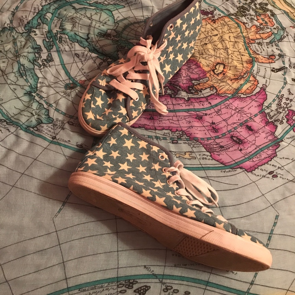 Air walk Star Spangled Denim Converse-y Sneakers