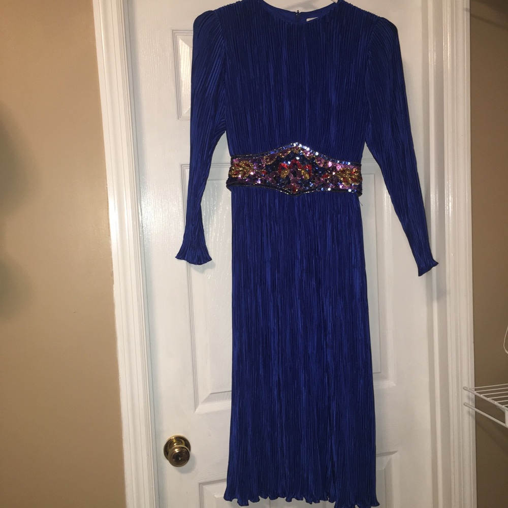 VINTAGE BLUE NEIMAN MARCUS DRESS