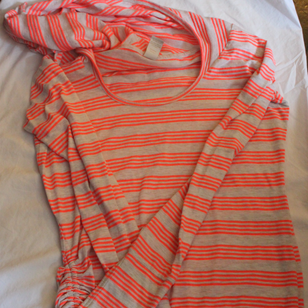 Prana Pink Striped Long Sleeve with Hood