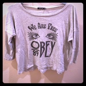 Obey Quarter Sleeve Sweater