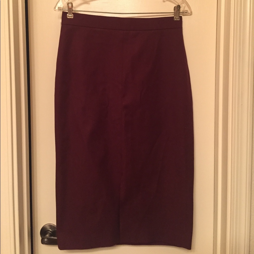 Mid-Length Burgundy Banana Republic Skirt