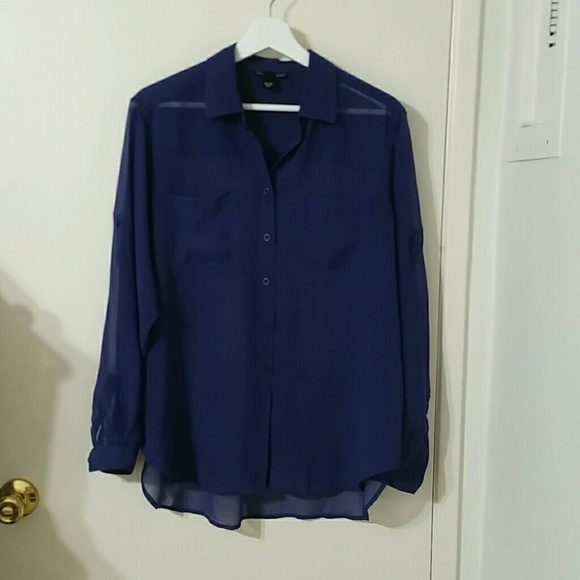 Victoria's Secret sheer button down blouse top - Picture 2 of 7