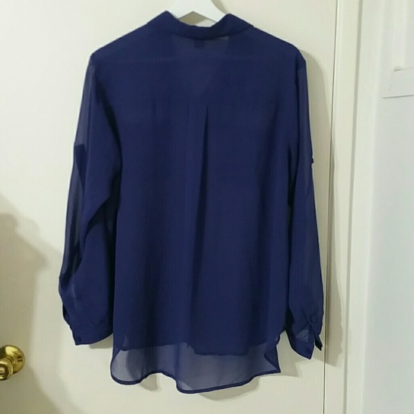 Victoria's Secret sheer button down blouse top - Picture 3 of 7