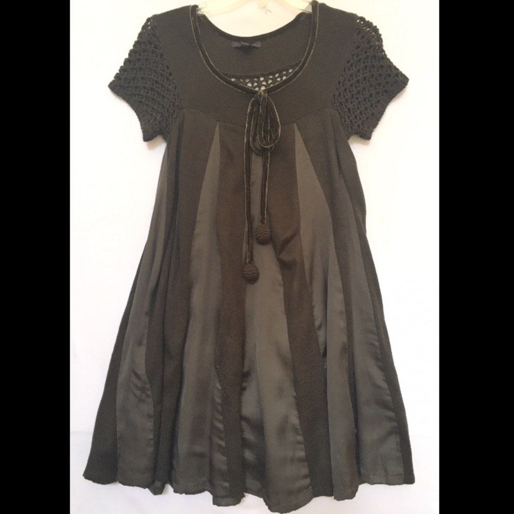 Cecico Knit Short Sleeved Trapeze Mini Dress sz S