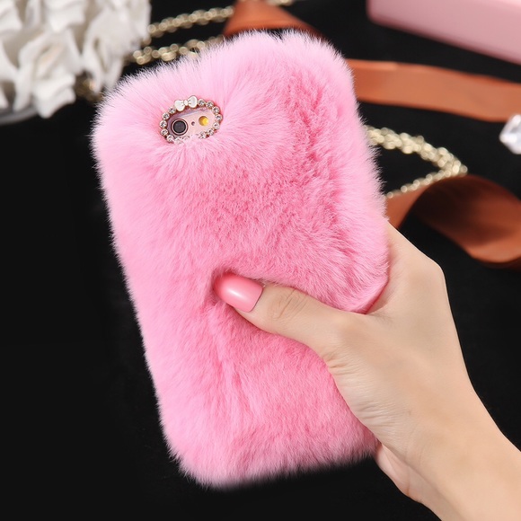 Luxury fluffy fur iPhone case iPhone 6/6s iPhone 7 - Picture 1 of 2