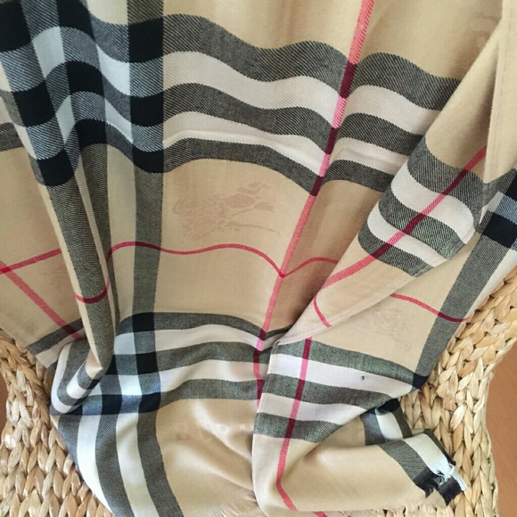 Accessories - Tan Cashmere Plaid Long Scarf