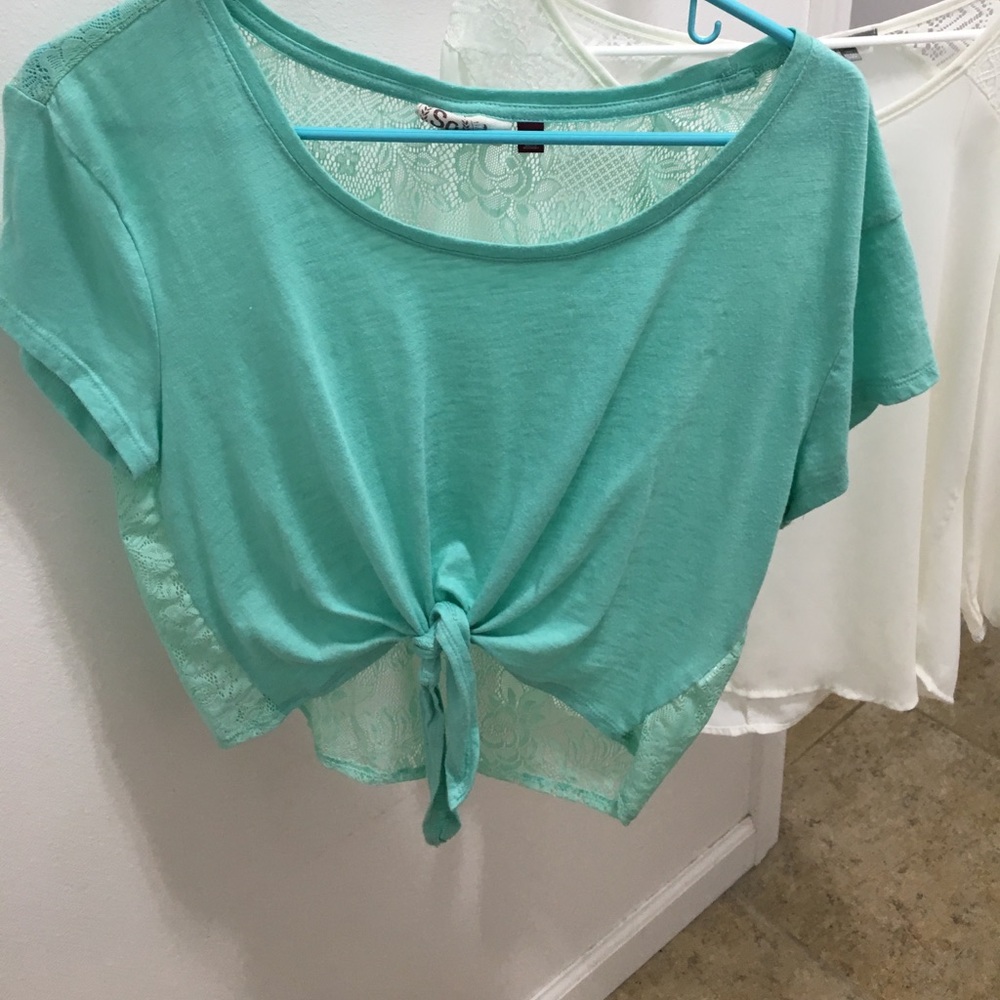 Turquoise crop top