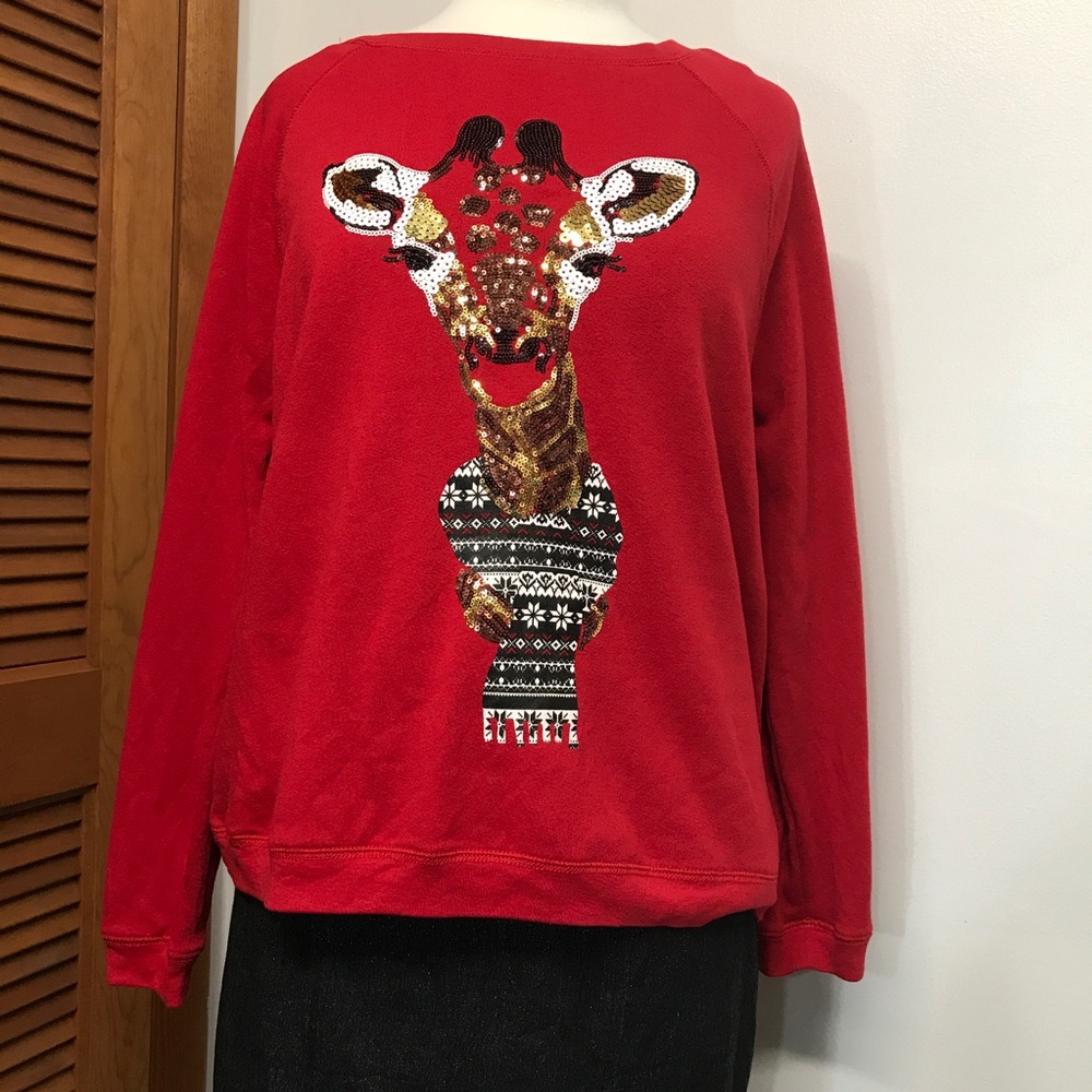 Bethany Mota Red Lightweight Sweatshirt
