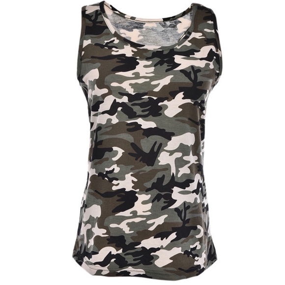 NEW Sexy Women's Camouflage Sleeveless Summer Top - Picture 2 of 6