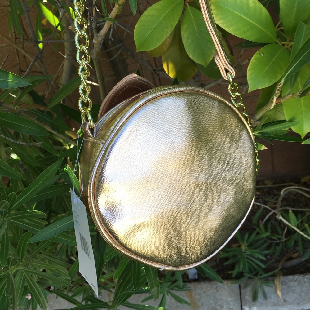 ❤️SOLD❤️Gold cat 🐱crossbody w/ gems 💎 - Picture 4 of 8