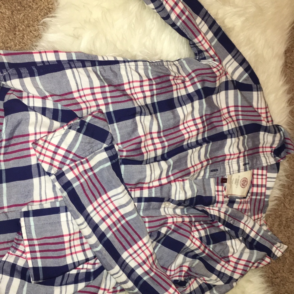 Blue, Red and white flannel