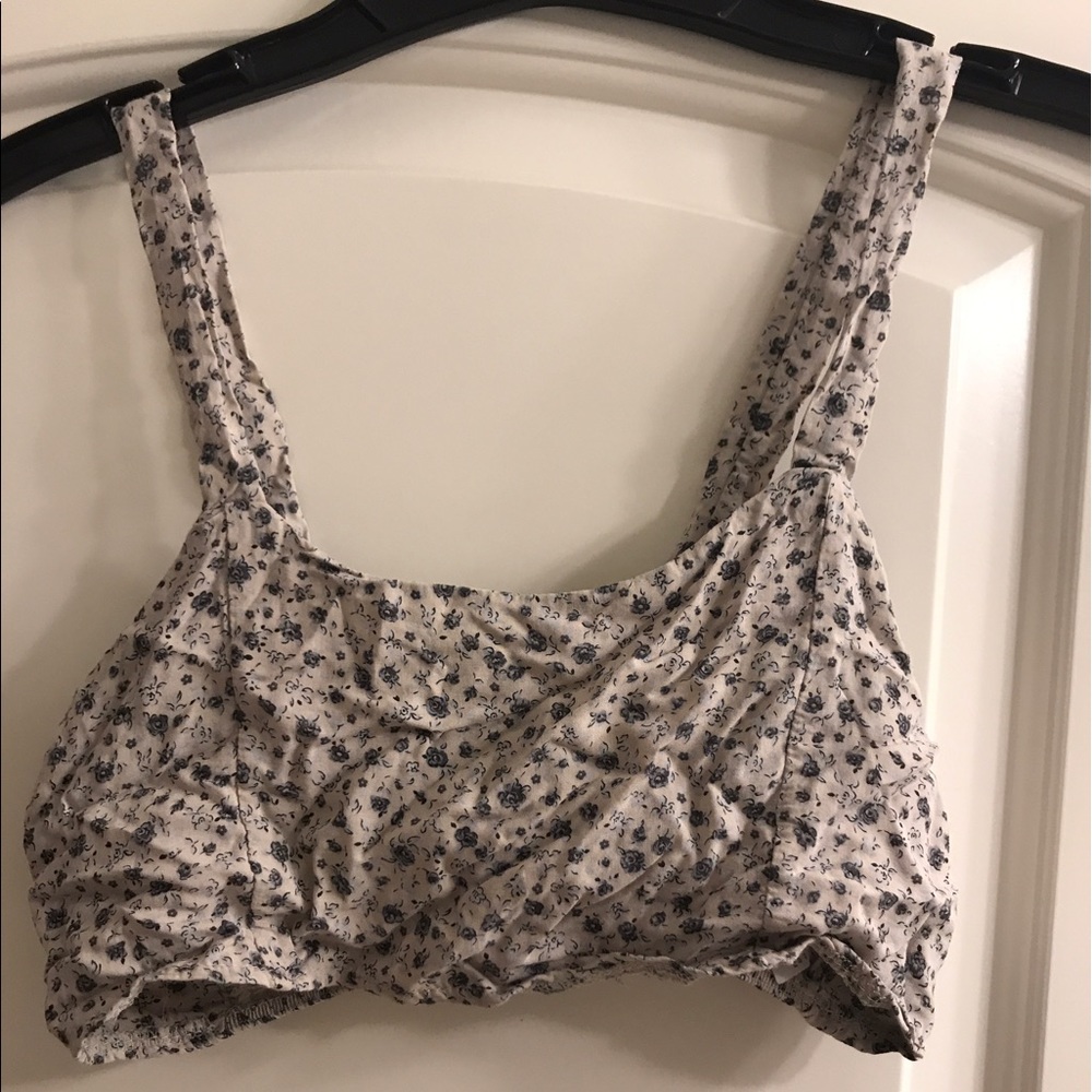 Brandy Melville Blue & White Floral Bralette