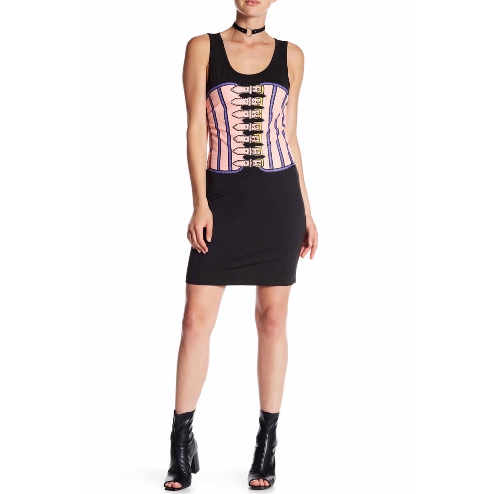Sold • Moschino Corset Graphic Dress