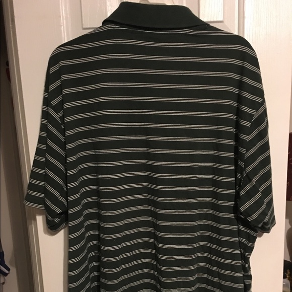 MEN'S MERONA GREEN WHITE STRIPES POLO SHIRT SZ XXL - Picture 4 of 4