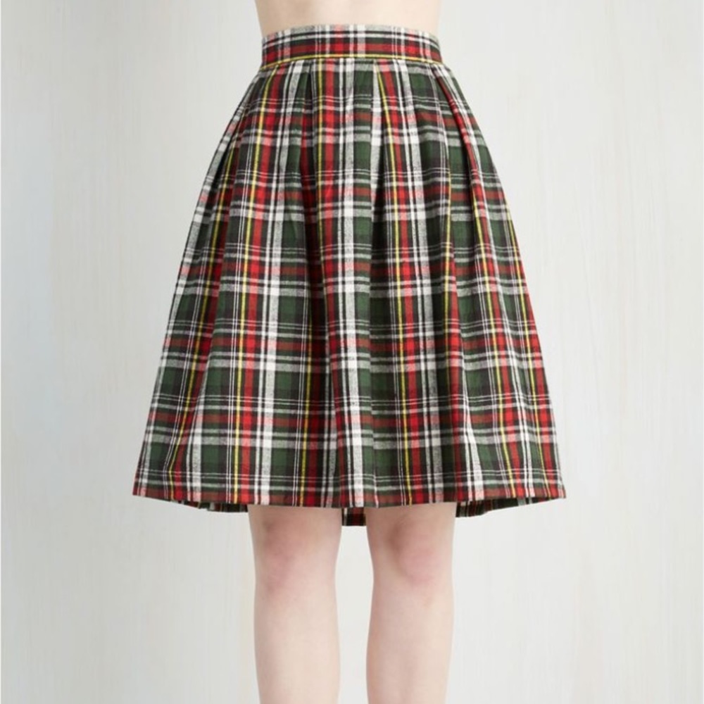 NWT modcloth plaid skirt
