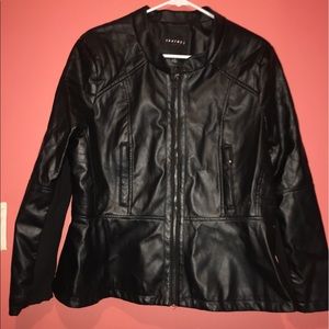 Black leather jacket