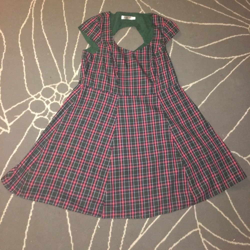 NWOT modcloth plaid  dress