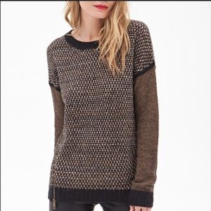 Forever 21 Contemporary Zip Sweater