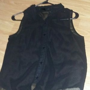 Black sheer blouse