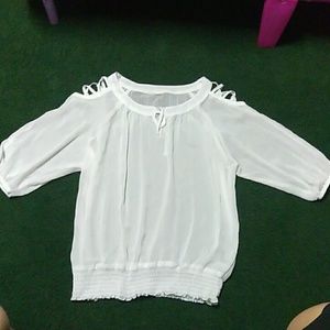 Sheered white blouse