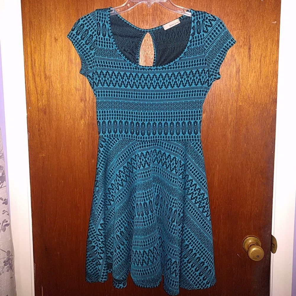 FINAL SALE Turquoise pattern dress