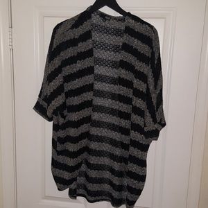 2 open 3/4 sleeve cardigan