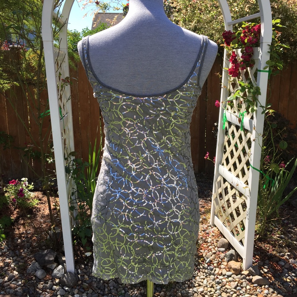 Express Silver Micro Mini Dress - image 3