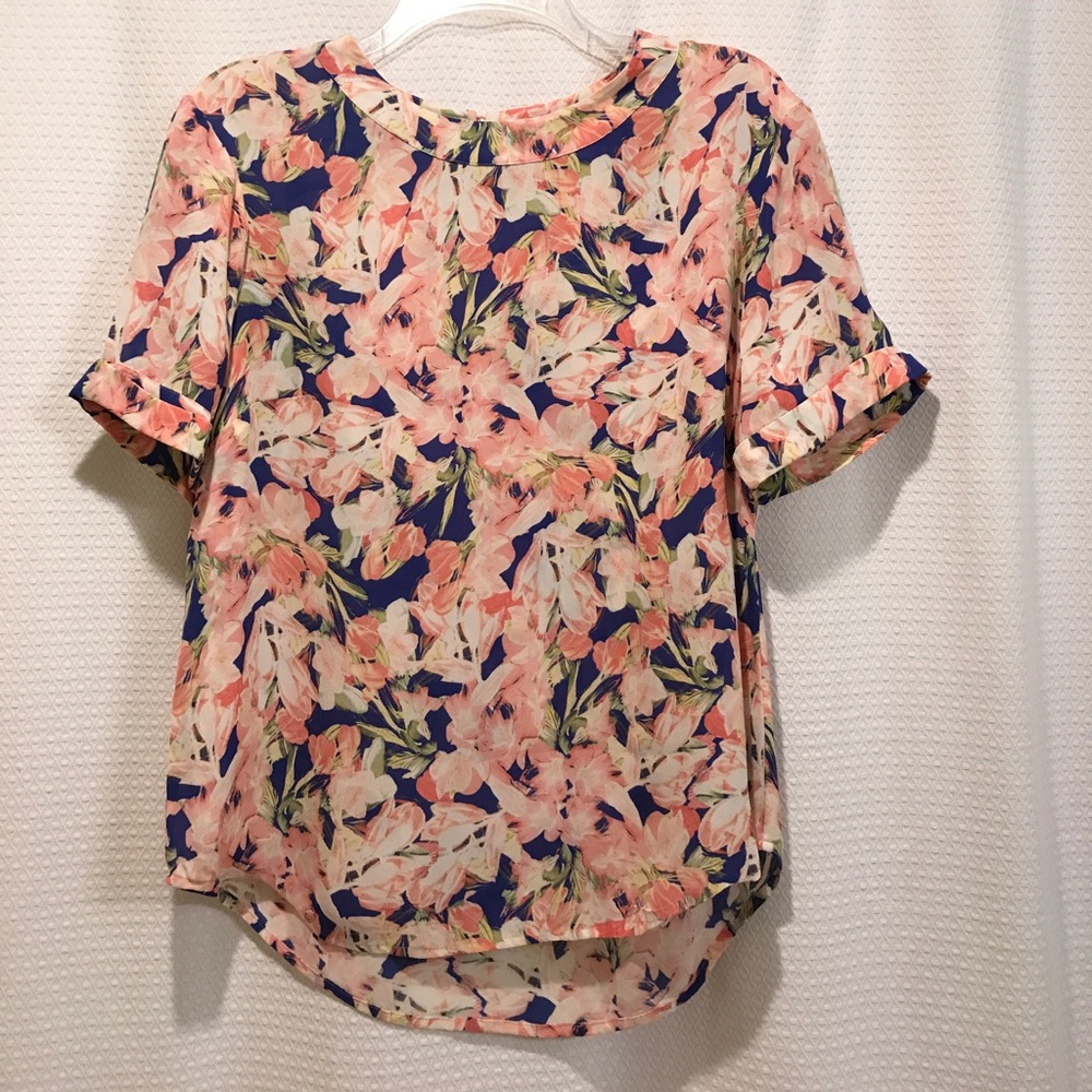Silk floral blouse