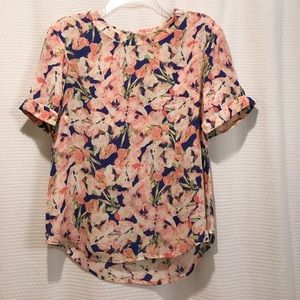 Silk floral blouse