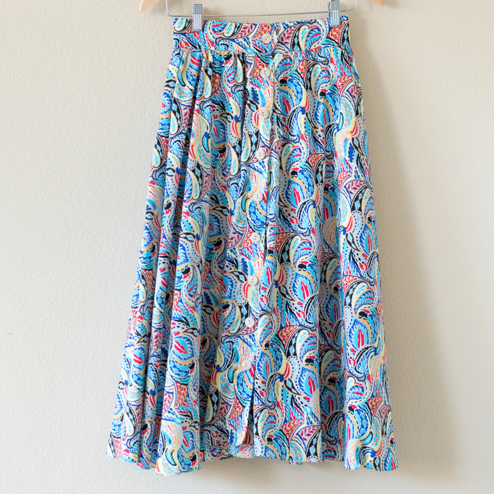 ❌SOLD❌Paisley New Orleans-inspired A-line Midi