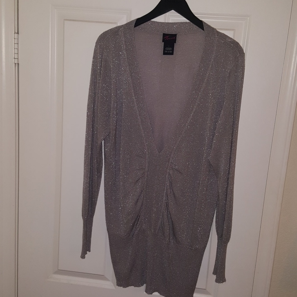 Silver and glittery sweater