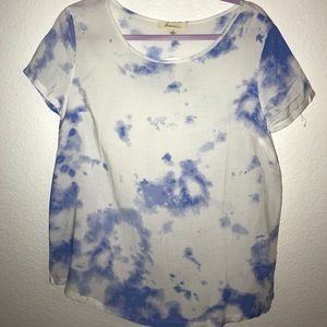 Woven tie-dye top