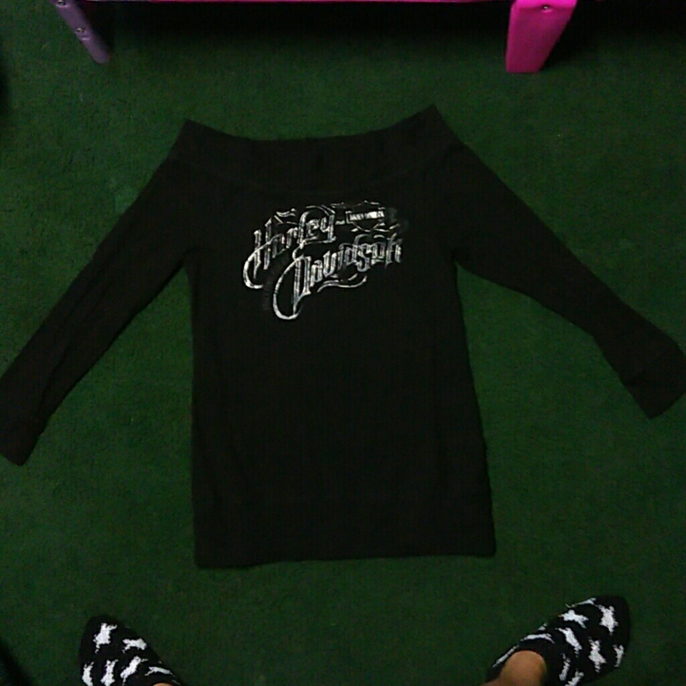 Harley Davidson Sz large off the shoulder top