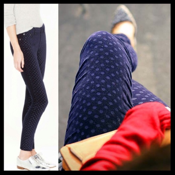 J. Crew Pants - J. Crew Toothpick Ankle Jean in velvet dot