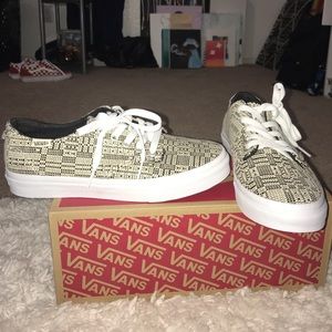Cream and black ultra Cush vans