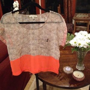 LIKE NEW Urban Outfitters Sheer Summer Print Shirt