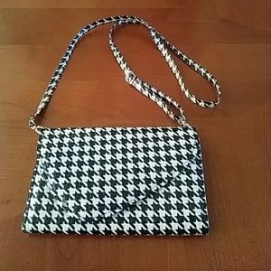 Houndstooth Crossbody Clutch