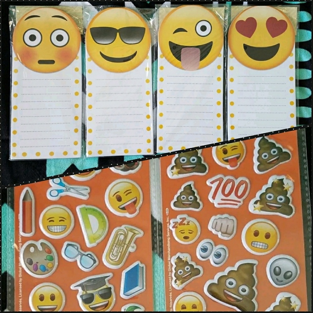 Emoji stationery planner items