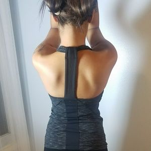 Lucy Charcoal Athlethic Workout Tank XS