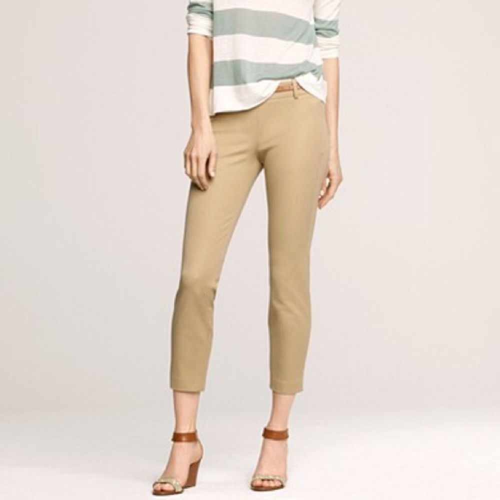 J. Crew Minnie Stretched Twill Tan Pants