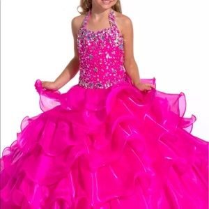 Girls' Beauty Pageant Pink Pageant Dress/Gown SZ 6