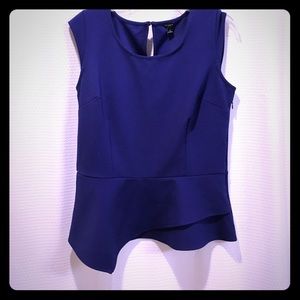 Royal blue peplum top