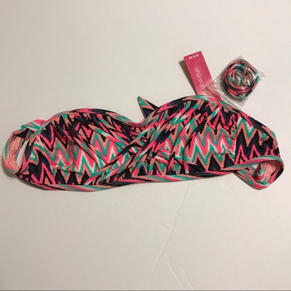 Colorful Bandeau Style Bikini Top - [SW-15] - Picture 3 of 4