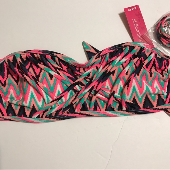 Colorful Bandeau Style Bikini Top - [SW-15] - Picture 4 of 4